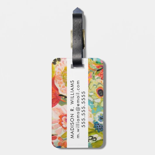 Secret Garden Floral III Bagagelabel (Achterkant verticaal)