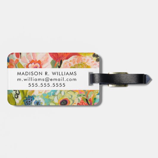 Secret Garden Floral III Bagagelabel (Achterkant horizontaal)