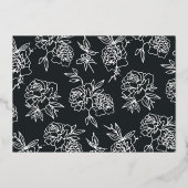 Secret Garden Floral LOVE Engagement Party Folie Uitnodiging (Achterkant)