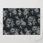 Secret Garden Floral LOVE repesal Dinner Folie Uitnodiging (Achterkant)