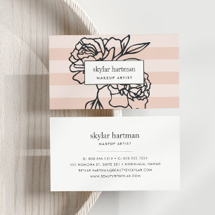 Secret Garden   Floral Stripe Visitekaartje