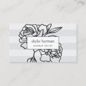 Secret Garden | Floral Stripe Visitekaartje (Voorkant)