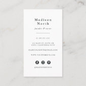 Secret Garden | Florale verticale sociale media Visitekaartje (Achterkant)