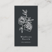 Secret Garden | Florale verticale sociale media Visitekaartje (Voorkant)