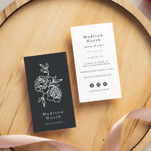 Secret Garden   Florale verticale sociale media Visitekaartje