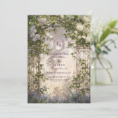 Secret Garden Gate Sprookjeshuwelijk Kaart (Staand voorkant)