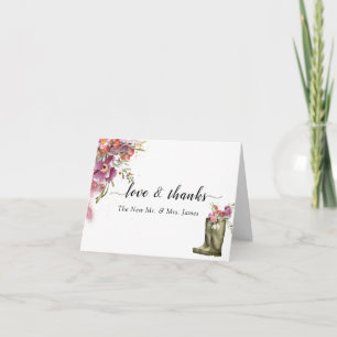 Secret Garden   Goud Confetti Elegant Floral Bedankkaart