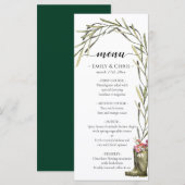 Secret Garden | Goud Confetti Elegant Floral Menu (Voorkant / Achterkant)