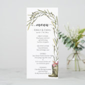 Secret Garden | Goud Confetti Elegant Floral Menu (Staand voorkant)