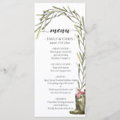 Secret Garden | Goud Confetti Elegant Floral Menu (Voorkant)
