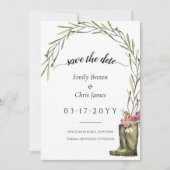 Secret Garden | Goud Confetti Elegant Floral Save The Date (Voorkant)