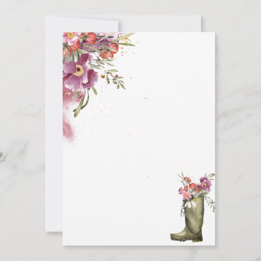 Secret Garden | Goud Confetti Elegant Floral Save The Date (Achterkant)