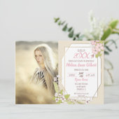 Secret Garden Graduation Party Foto Kaart (Staand voorkant)