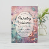 Secret Garden in Evening Glow Wedding Kaart (Staand voorkant)