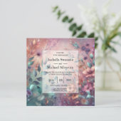 Secret Garden in Evening Glow Wedding Kaart (Staand voorkant)