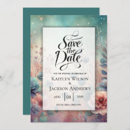 Secret Garden in Evening Glow Wedding Save The Date