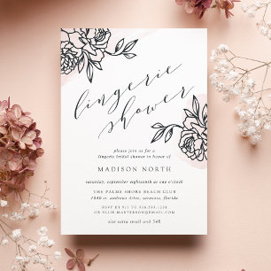 Secret Garden Lingerie Shower Invitation Kaart