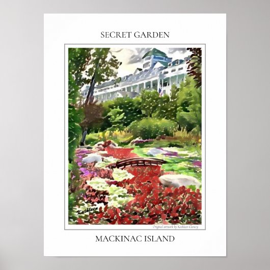 Secret Garden Mackinac Island Poster (Voorkant)