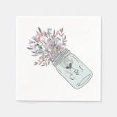 Secret Garden Mason Jar Custom Papieren servetten (Voorkant)