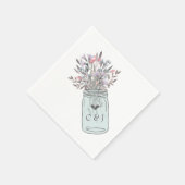 Secret Garden Mason Jar Custom Papieren servetten (Hoek)