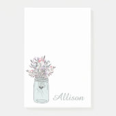 Secret Garden Mason Jar gepersonaliseerd Post-it® Notes (Voorkant)