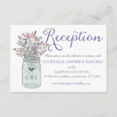 Secret Garden Mason Jar Ontvangstkaart Sering Informatiekaartje (Voorkant)