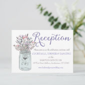 Secret Garden Mason Jar Ontvangstkaart Sering Informatiekaartje (Staand voorkant)