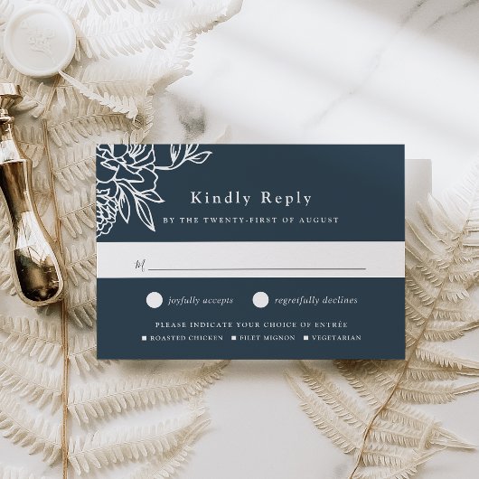 Secret Garden Meal Choice RSVP-kaart RSVP Kaartje