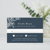 Secret Garden Meal Choice RSVP-kaart RSVP Kaartje (Staand voorkant)