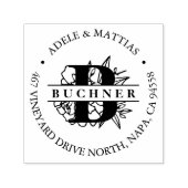 Secret Garden Monogram Return Address Zelfinktende Stempel (Design)