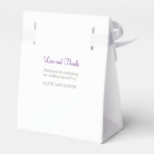 Secret Garden Paarse Floral Lovebird Wedding Bedankdoosjes (Achterkant)