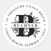 Secret Garden Return-adres Ronde Sticker (Voorkant)