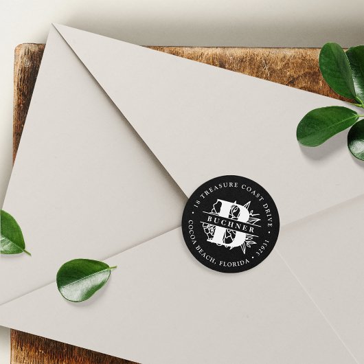 Secret Garden Return-adres Ronde Sticker