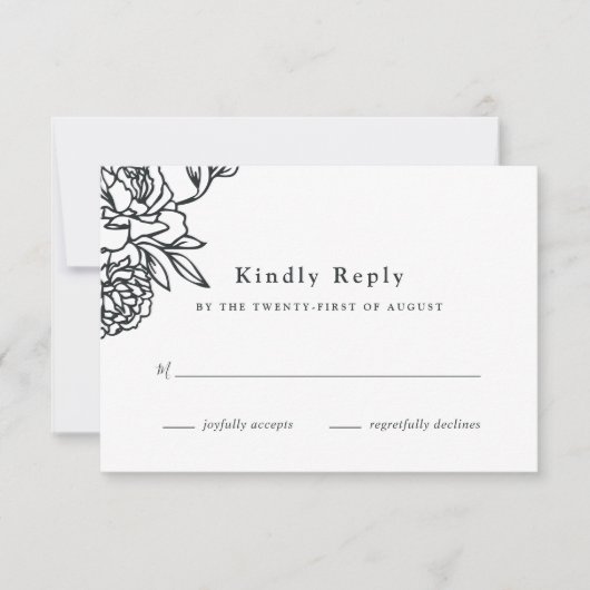 Secret Garden RSVP-kaart RSVP Kaartje (Voorkant)