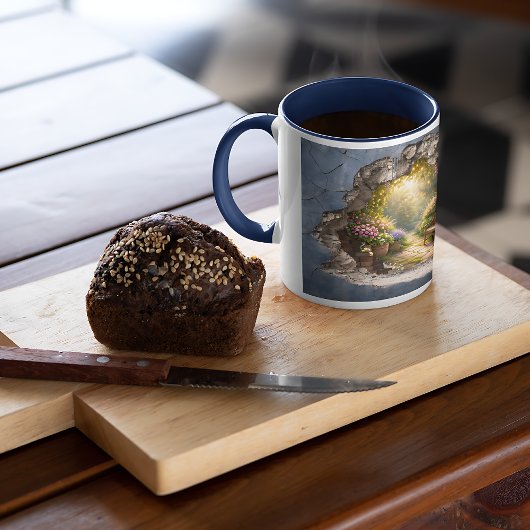 Secret Garden Stone Fairy Custom Photo Collage Koffiemok