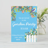 Secret Garden Summer Party Kaart (Staand voorkant)