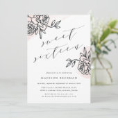 Secret Garden Sweet Sixteen Uitnodiging (Staand voorkant)