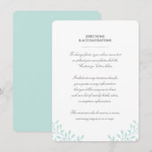 Secret Garden Trouwkaart - Mint Informatiekaartje (Voorkant / Achterkant)