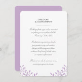 Secret Garden Trouwkaart - Orchidee Informatiekaartje (Voorkant / Achterkant)