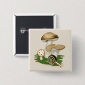 Secret Garden Vierkante Button 5,1 Cm (Voorkant /achterkant)
