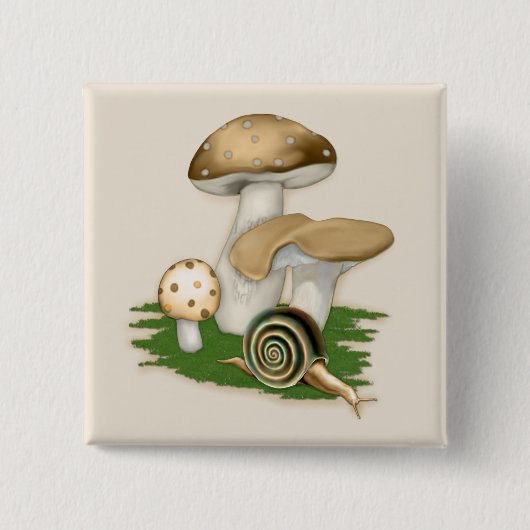 Secret Garden Vierkante Button 5,1 Cm (Voorkant)