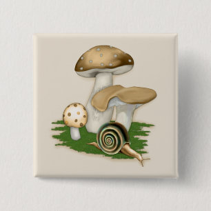 Secret Garden Vierkante Button 5,1 Cm