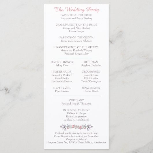 Secret Garden Waterverf Bloemenprogramma Kaarten (Achterkant)