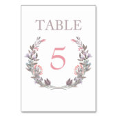 Secret Garden Waterverf Bloementafel Nummer Kaarte Kaart (Achterkant)