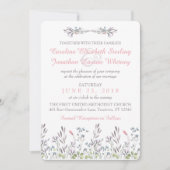 Secret Garden Waterverf Bloemenuitnodiging Kaart (Voorkant)