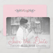 Secret Garden Waterverf Floral sla de datumkaart o Save The Date (Voorkant / Achterkant)