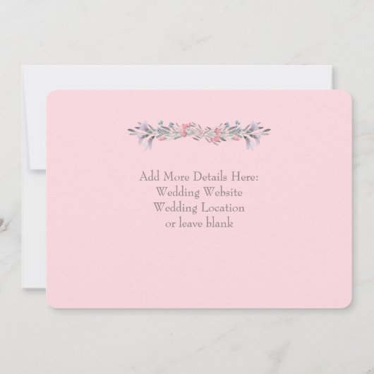 Secret Garden Waterverf Floral sla de datumkaart o Save The Date (Achterkant)