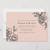 Secret Garden Wedding Invitation | Blush Kaart (Voorkant)