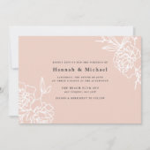 Secret Garden Wedding Invitation | Blush Kaart (Voorkant)
