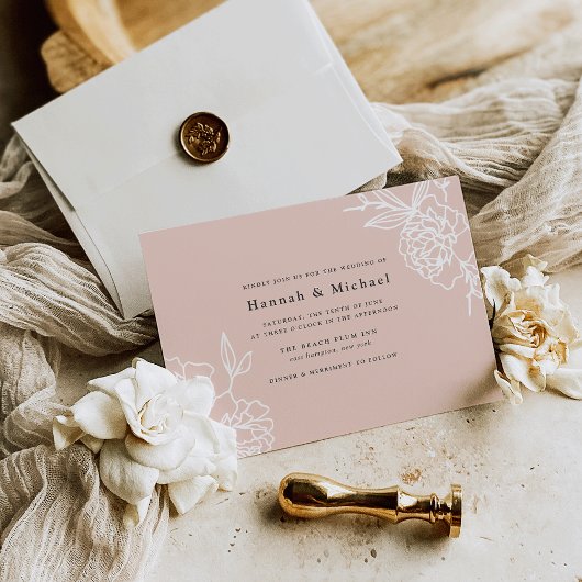 Secret Garden Wedding Invitation | Blush Kaart